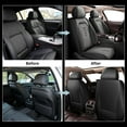 thumbnail image 5 of DIKSOAKR Front Seat Covers for Jeep Liberty 2002-2012, 2 Seats Breathable Perforated Faux Leather Car Seat Cover Interior Seat Cover Airbag Compatible(Black&Grey), 5 of 7
