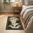 thumbnail image 3 of ODIKA Fish Fishing Bass Lure Cabin Pinecone Hook Border Tackle Motif for Entryway, Kitchen, Laundry Room, Stain Resistant Thin Throw, 3 of 7
