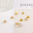 thumbnail image 2 of Alexcraft 14K Gold Plated Hypoallergenic Earring Backs Replacement - 4 Pairs, 2 of 6