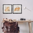 thumbnail image 3 of Stupell Industries Fluffy Red Fox Autumn Leaves Animals Painting Black Floater Framed Canvas Art Print Wall Art, 18 x 18, Set of 2, 3 of 10