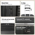 thumbnail image 2 of Luggage Sets 5 Piece with Duffel Bag, Hardside Suitcase Set with Spinner Wheel and TSA Lock, Lightweight Travel Luggage for Men and Women, Black, 2 of 9