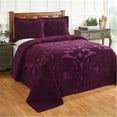 thumbnail image 1 of Better Trends BSASDOPL Couvre-Lit en Coton Ashton, Prune - Taille Complète & Double, 1 of 3