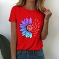 thumbnail image 2 of Women's Workout Tee - Athletic Plus Size Top - Short Sleeve Cotton - Trendy 2025 Design | Baberdicy | Womens Fashion Workout T Shirts Athletic Plus Size Tops Summer Trendy (Red | M), 2 of 9