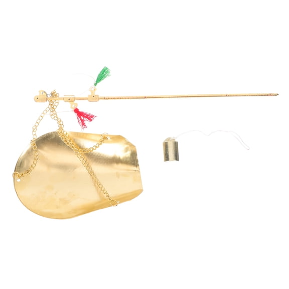 FUEENIRVA 1Set Golden Copper Scale for Chinese Medicine Weighing Home Use Kitchen 11.8x0.2in Rod