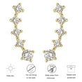 thumbnail image 5 of 1 pair Earrings With 14K Gold Plated Sterling Silver Post Crawler Earring Climber Earrings, 5 of 7