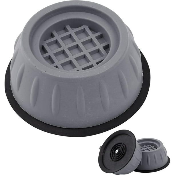 Soporte para lavadora con cancelación de ruido y golpes de 8 piezas, almohadillas para pies de lavadora de goma antideslizantes y antivibración reductoras de ruido