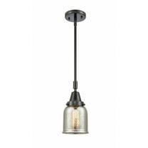447-1S-BK-G58 Innovations Lighting Bell - 1 Light Stem Hung Mini Pendant In Industrial Style-11.13 Inches Tall and 5 Inches Wide-Matte Black
