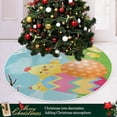 thumbnail image 6 of FMSHPON Easter Tree Skirt Colorful Eggs Bunny Xmas Christmas Tree Skirt Stand Mat for Holiday Party Decoration Indoor Outdoor 36 inches, 6 of 6