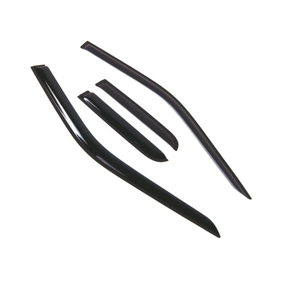 Tuningpros WD2-793 Outside Mount Window Visor Deflector Rain Guard Dark Smoke 4 Pcs Set For 2015-2016 Ford F-150 SuperCab