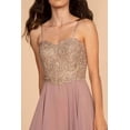 thumbnail image 3 of Women's Elizabeth K Long Embellished Chiffon Gown Gl1571 Mauve Size XS, 3 of 5