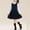Navy, variant on Girls' 2 Piece Outfits Crewneck Pleated Pinafore Dress and Long Sleeve Shirt School Uniform Set Soft Casual School Fashion Set 3-15 Years