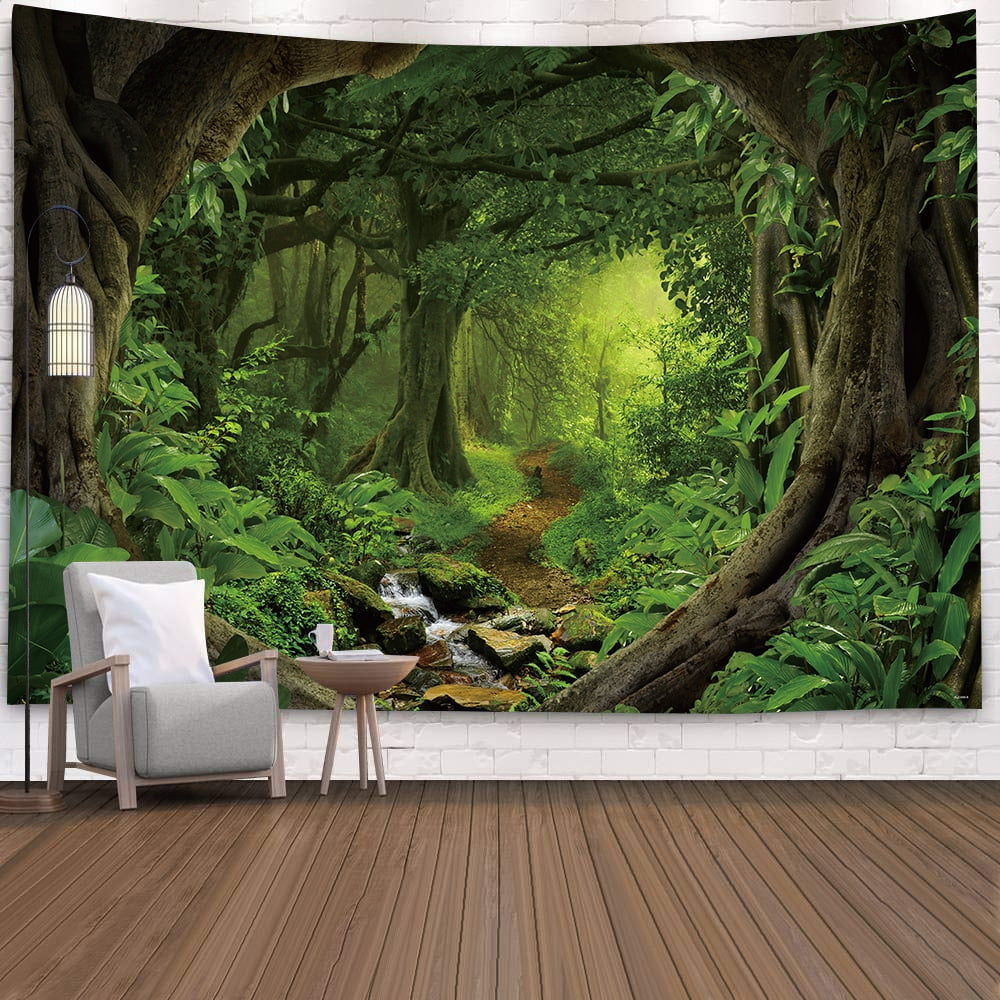 Art Forest Print Tapestry Wall Hanging Tapestry Wall Blankets Home Decoration 