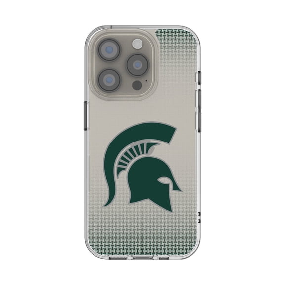 Michigan State Spartans Linen Logo iPhone Clear Case