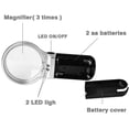 thumbnail image 4 of CNKOO Magnifying Glass with 2 LED Light 3X Battery Powered Handheld Shatterproof Magnifier High Clarity Lightweight Magnifying Glass Reading Inspection, 4 of 10