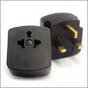 VP 20 - Universal Plug Adaptor for UK With Fuse Protection Converts Grounded USA, Euro and Australia Plugs To Grounded UK Adapter.