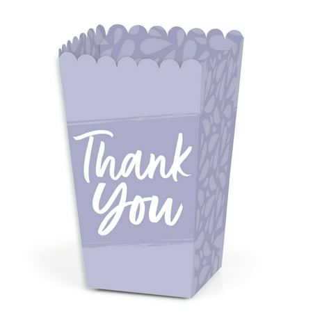 

Big Dot of Happiness Purple Elegantly Simple - Guest Party Favor Popcorn Treat Boxes - Set of 12