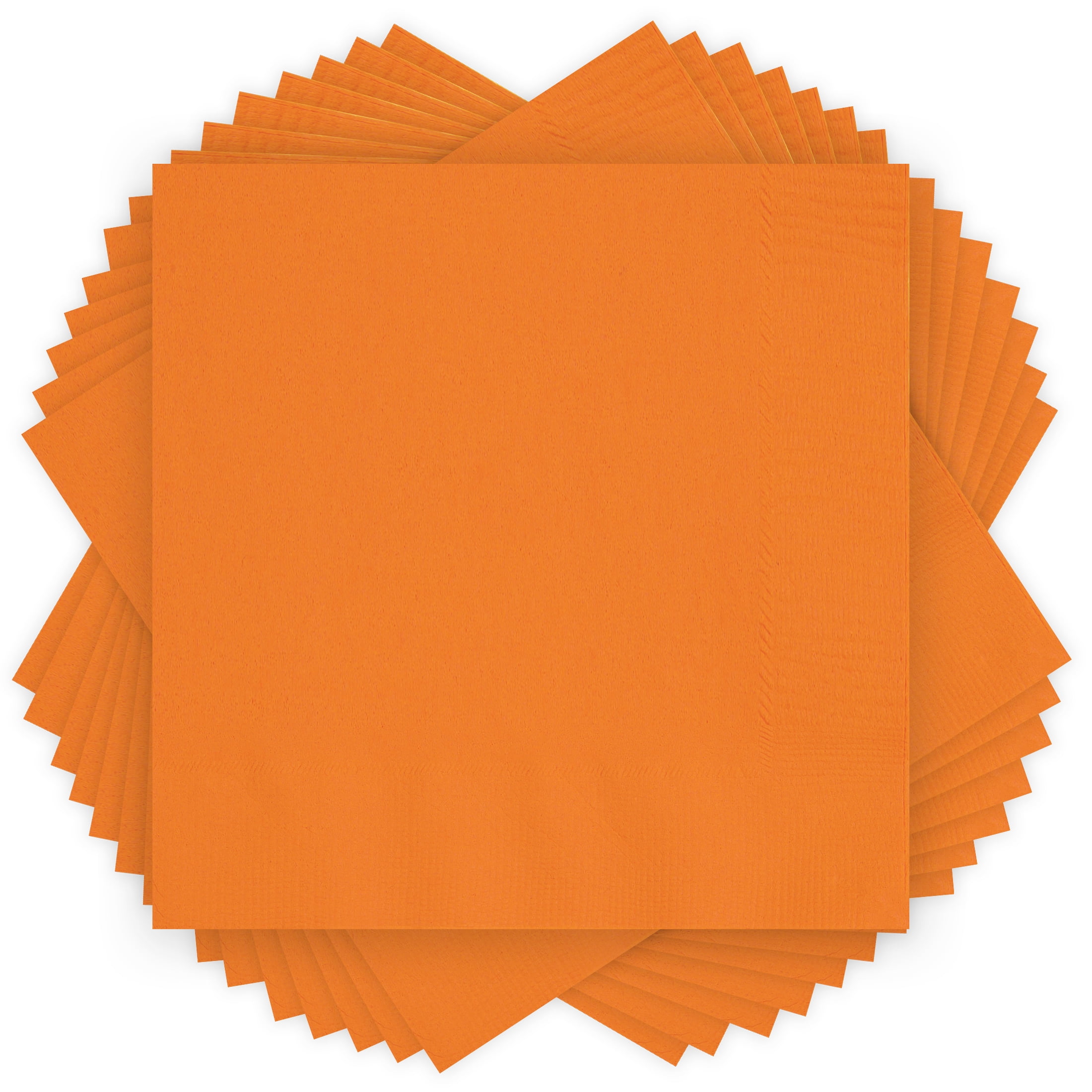 75 Count 6.5 x 6.5IN Orange Paper Napkins, by Way To Celebrate