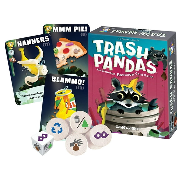 Juego de cartas Gamewright Trash Pandas The Raucous Raccoon con 54 cartas