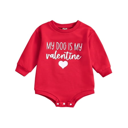 

Baby Girl Valentines Day Oversized Crewneck Pullover Sweatshirt Bubble Onesie Romper Baby Boy Clothes Winter Baby Boy Essentials Newborn Gown Onesie