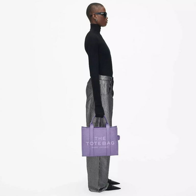 Marc Jacobs Womens The Leather Medium Tote Bag Lavender