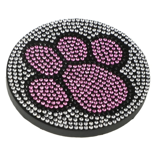 KAKOWELY car cup coaster Car Coaster Bling Cup Holder Coaster Nonslip Vehicle Coaster Cup Mat Car Cup Coaster Rhinestone Car Decoration Aesthetic Car Coaster For Cup Holder