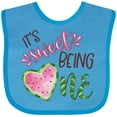 thumbnail image 3 of Inktastic It's Sweet Being One Watermelon First Birthday Boys or Girls Baby Bib, 3 of 4