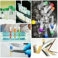 thumbnail image 2 of 100Pcs 1ml Green Lab Plastic Frost Test Tubes Vial Seal Cap, Graduated Marks Centrifuge Tubes Skirted Conical Bottom for Laboratory School Educational, 2 of 7