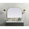 thumbnail image 3 of Elegant Decor Metal Frame Arch Mirror 42x30 Inch in Brass, 3 of 10