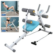 Anqidi 2 in 1 Abdominal Crunch Machine Sit Up Bench Core Ab Trainer Foldable Sit-up Abdomen Workout Exercise Equipment w/LCD