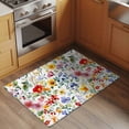 thumbnail image 2 of 2x3 Ft Entryway Area Rug, Leaf Flower Kitchen Rug Runner Washable Floor Mat, Plant Floral Garden Leaf Spring Summer Non Slip Indoor Door Mat Throw Carpet for Bathroom Living Room Bedroom, 2 of 8