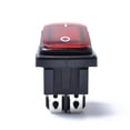 thumbnail image 4 of Miangastore Rocker Toggle Switch On-Off-On 4 12V DC Car Boat Automobiles Waterproof LED Latching Switches (Red Light), 4 of 8