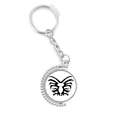 thumbnail image 1 of black illustration insect spider pattern rotatable keyholder disc accessories chain clip, 1 of 3