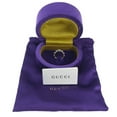 thumbnail image 5 of Pre-Owned Gucci 5.0g GG Interlocking G Ring in 18K White Gold with Full... (Good), 5 of 5