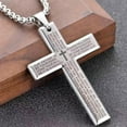 thumbnail image 2 of ZOUBAOQ Gold Cross, Gold Cross Necklaces for Women, Stainless Steel Christian Pendant with Lords Prayer Inscription 23.6 Adjustable Chain, 2 of 9
