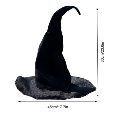 

Witch Hat Wide Brim Long Pointed Cap Black Large Hat For Masquerade Party Accessory Party Flags on A String And Party Decorations for Men Party Dress Large Event Tent Event Dress for Women plus Size