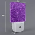 thumbnail image 2 of Goofa Purple Glitter Night Light, Plug-in, Dusk to Dawn Sensor, Warm White, Ambient Lighting, Ideal Kids Adults Nightlight-US, 2 of 9