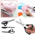 thumbnail image 4 of Fabric Pinking Shears, Professional Stainless Steel Handled Scissors, Black, 18mm Scalloped Blade, 4 of 8