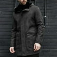 thumbnail image 5 of IYTR Mens Winter Coats Long Hooded Winter Parka Coat Full Zip Fleece Lined Warm Windbreaker Overcoat with Pockets (Gray,XL), 5 of 9