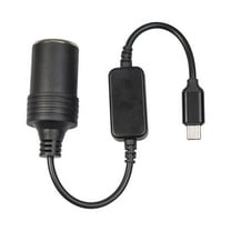 USB C Type C to 12V Car Cigarette Lighter Socket Female Converter Adapter` F1H4