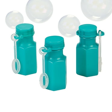 Teal Hexagon Bubble Bottles (4Dz) - 48 Pieces