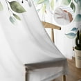 thumbnail image 5 of Sheer Curtains 84 Inches Long, Watercolor Weeping Teal Botanical Light Filtering Window Curtains for Living Room/Bedroom, Eucalyptus Leaves Rod Pocket Voile Sheer Curtain Drapes, 52"Wx84"L, 2 Panels, 5 of 9