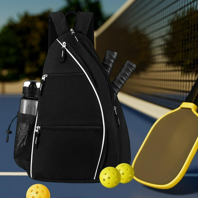 Ethern Pickleball Bag Paddle Carry Backpack Lightweight Large Capacity Sports Organizer black