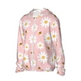 thumbnail image 2 of KLL Daisy And Bee Print Men's Women’s UPF 50+ Sun Protection Outdoor Hoodie Jacket Long Sleeve Fishing Hiking Performance Shirt-Medium, 2 of 6