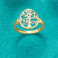 thumbnail image 4 of Ross-Simons 14kt 2-Tone Gold Cut-Out Tree Of Life Ring, Women's, Adult, 4 of 7