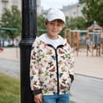 thumbnail image 4 of FUIALDOLG Girls Hoodie Butterfly Print Jacket Sweatshirt with Pocket Winter Coat Jacket for Girls Zip Hooded Long Sleeve Tops, Size XL, 4 of 7