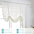 thumbnail image 3 of Cortina Visillo Blanca 80x140cm, Paneles Bordados Florales Semitransparentes de Poliéster, 1 Pieza de Cortina de Longitud Ajustable, Cortina Corta Decorativa para Ventanas Pequeñas, 3 of 5