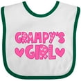 thumbnail image 3 of Inktastic Grampy's Girl Granddaughter Girls Baby Bib, 3 of 4