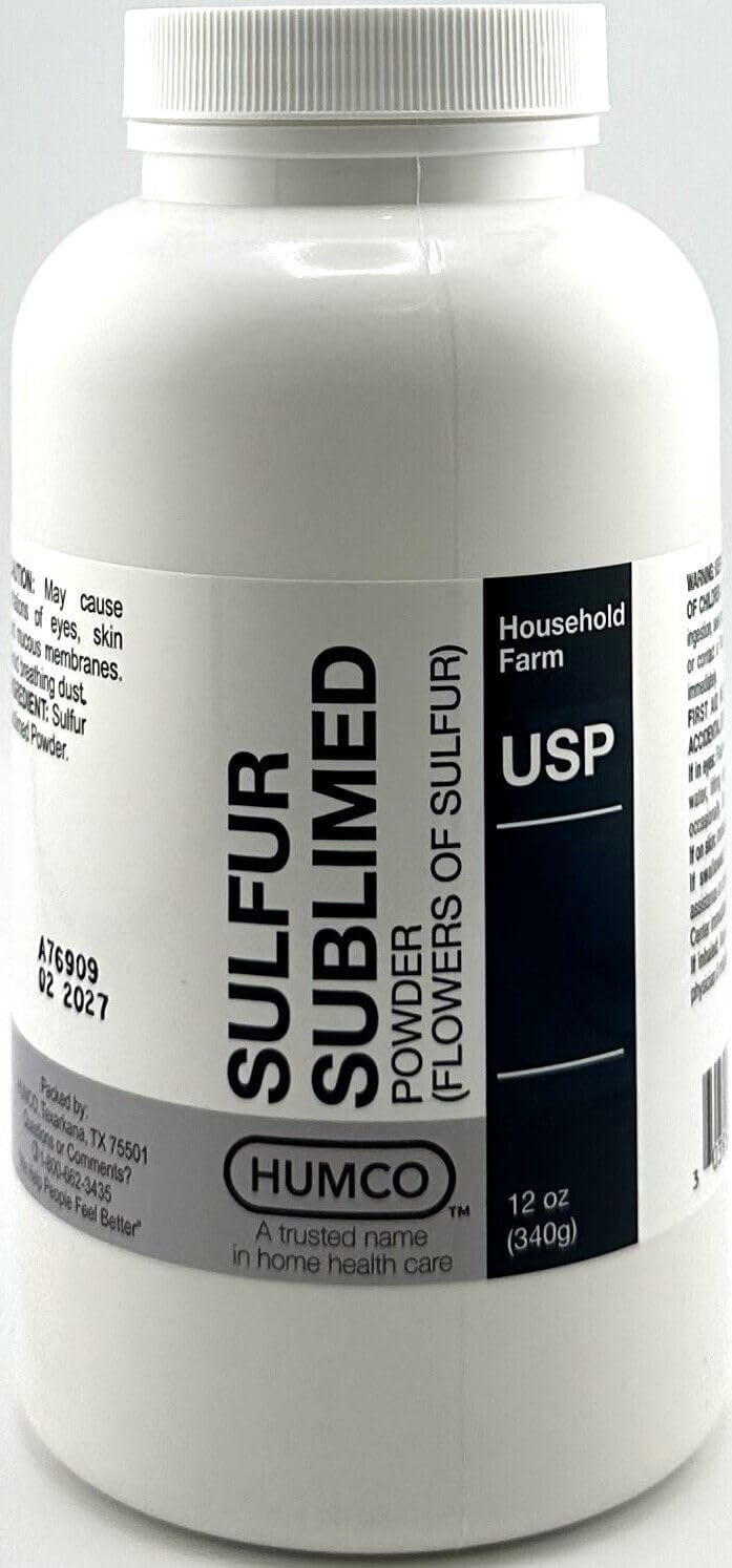 Humco Sulfur Sublimed Powder USP 12 oz