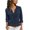 Navy, variant on JGTDBPO Blouses for Women Sexy V Neck Tops Long Sleeve Linen Button Down Shirts Casual Tunics Solid Color Tops with Pockets