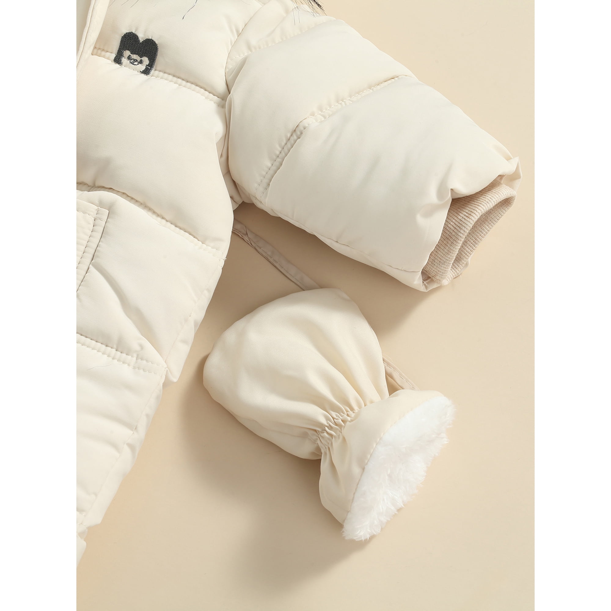 ZAXARRA Baby Winter Snowsuit Infant Coat Romper Warm Outwear Hooded Puffer Jacket Footie Jumpsuit Walmart